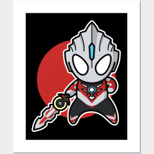 Ultraman Orb Orb Origin Chibi Style Kawaii Posters and Art